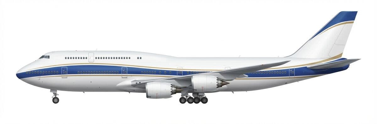 Boeing BBJ 747 vip airliner exterior — charter with VOLO