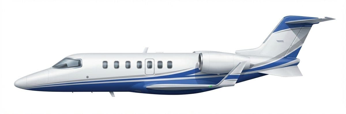 Learjet 40 midsize jet exterior — charter with VOLO