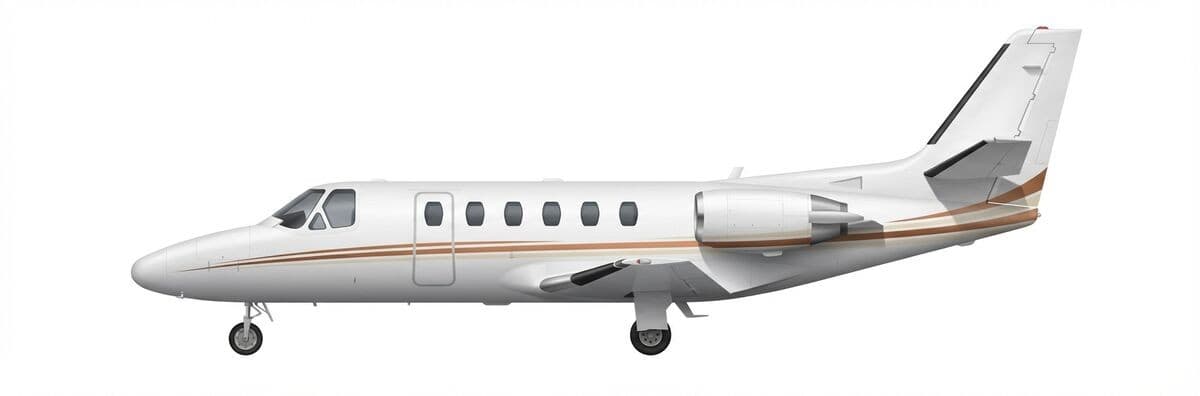 Citation V midsize jet exterior — charter with VOLO