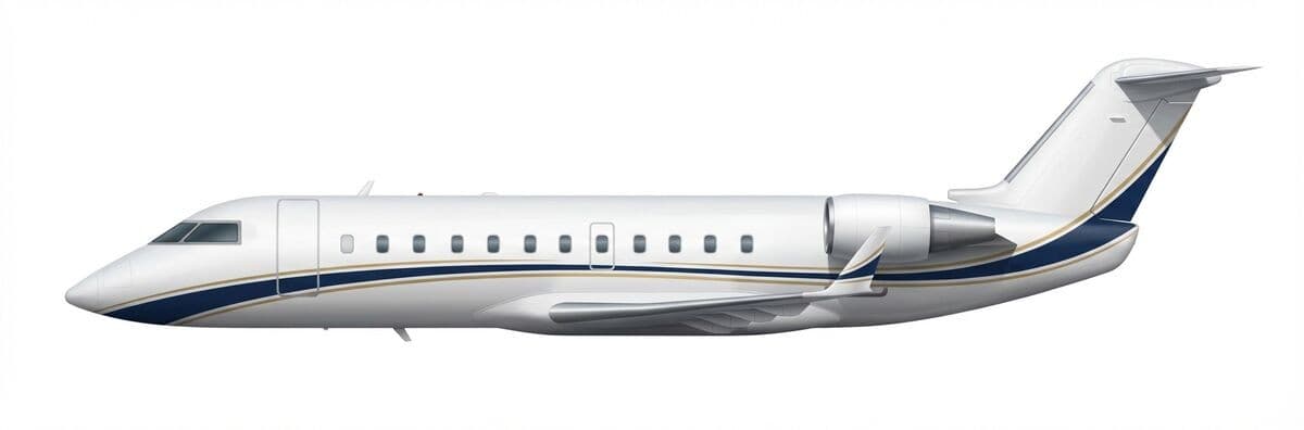 Challenger 850 heavy jet exterior — charter with VOLO