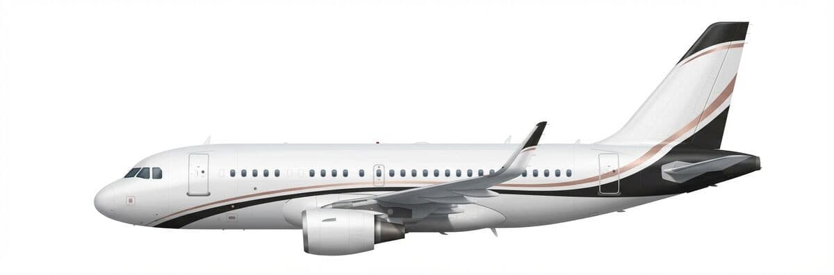 Airbus ACJ A318 Elite vip airliner exterior — charter with VOLO