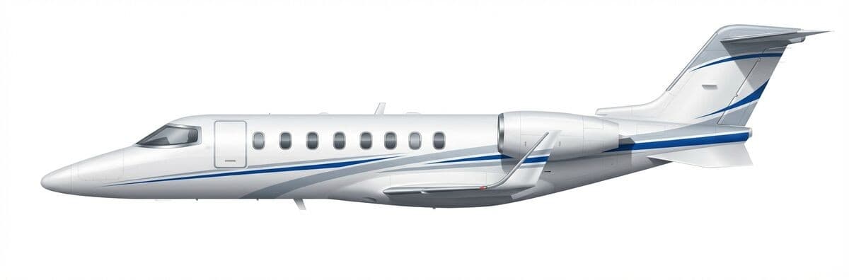 Learjet 45XR midsize jet exterior — charter with VOLO