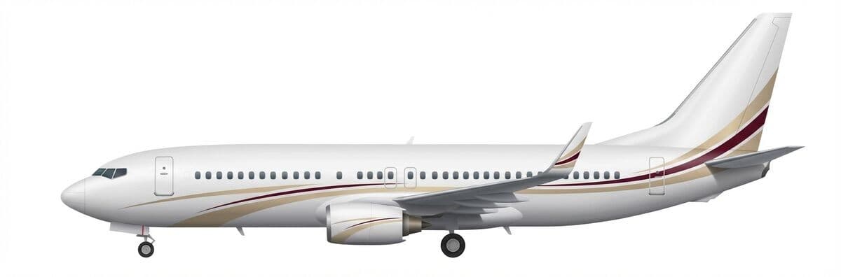 Boeing BBJ3 vip airliner exterior — charter with VOLO