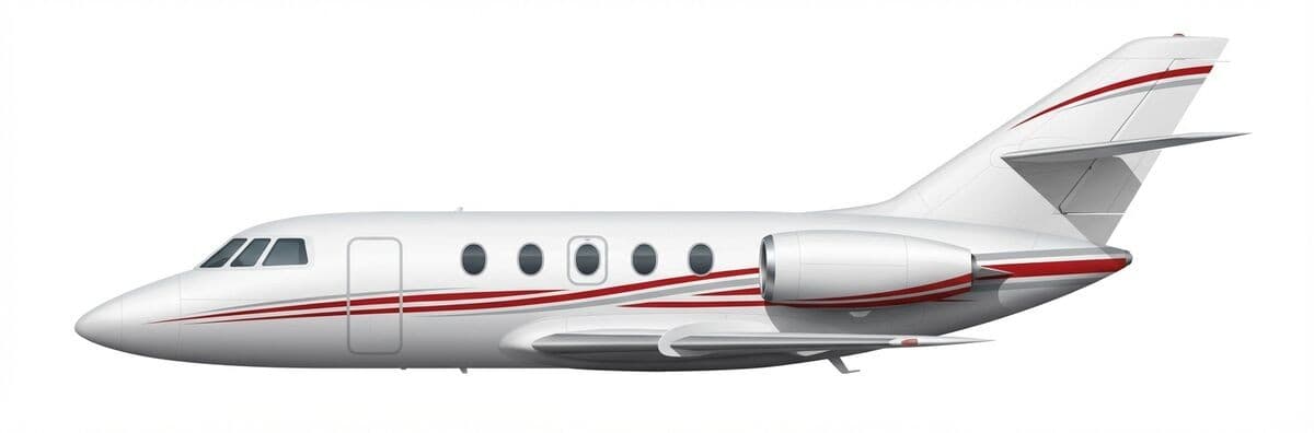 Falcon 20F-5 midsize jet exterior — charter with VOLO