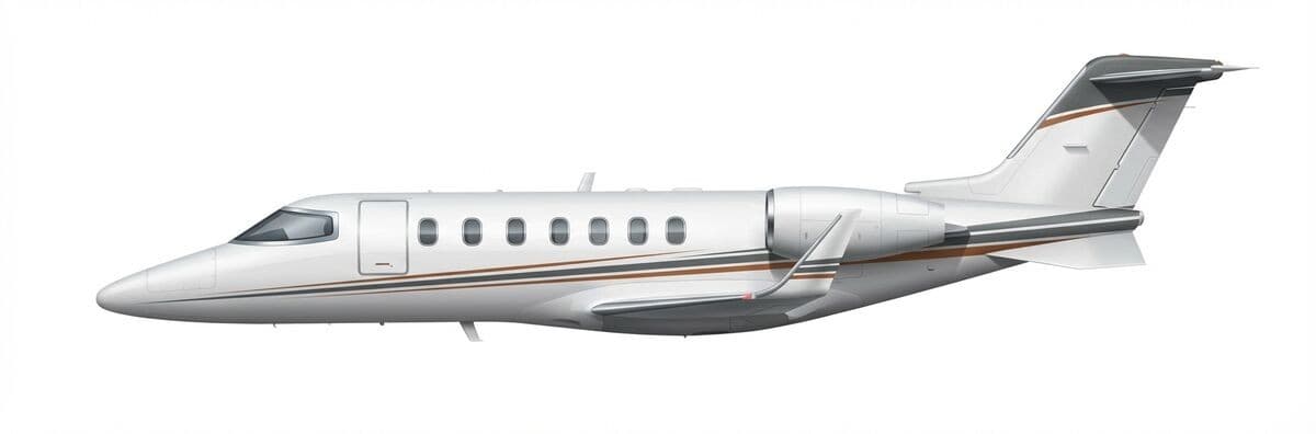 Learjet 40XR midsize jet exterior — charter with VOLO