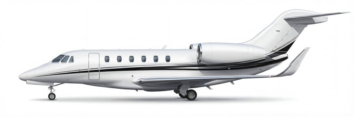 Citation X heavy jet exterior — charter with VOLO