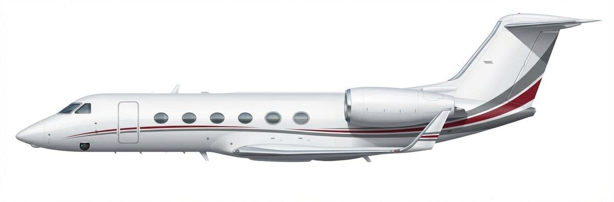 Gulfstream GIV heavy jet exterior — charter with VOLO
