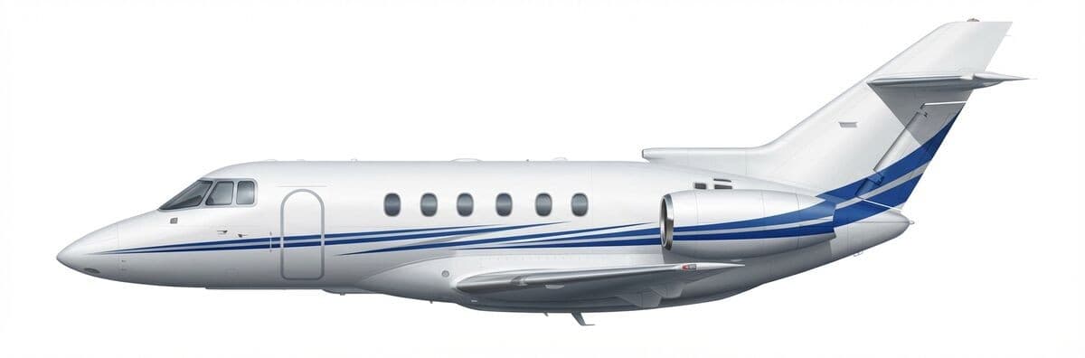 Hawker 750XP midsize jet exterior — charter with VOLO