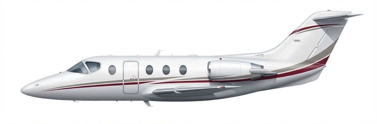 Hawker 400A light jet exterior — charter with VOLO