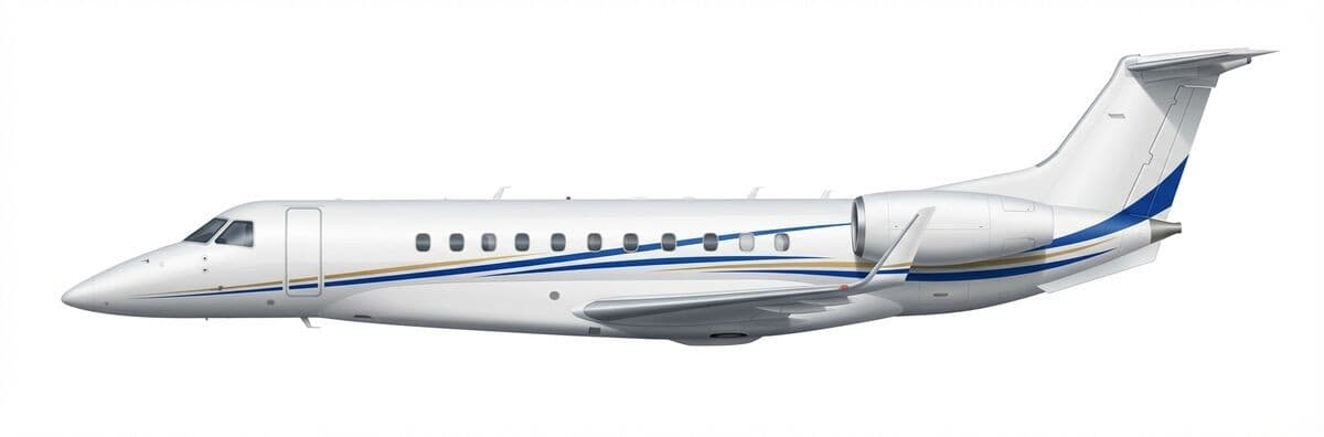 Legacy 650E heavy jet exterior — charter with VOLO