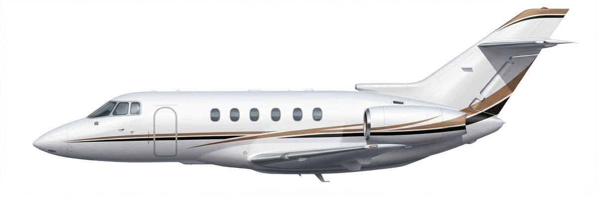 Hawker 750 midsize jet exterior — charter with VOLO