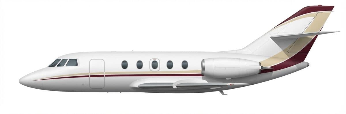 Falcon 20 midsize jet exterior — charter with VOLO