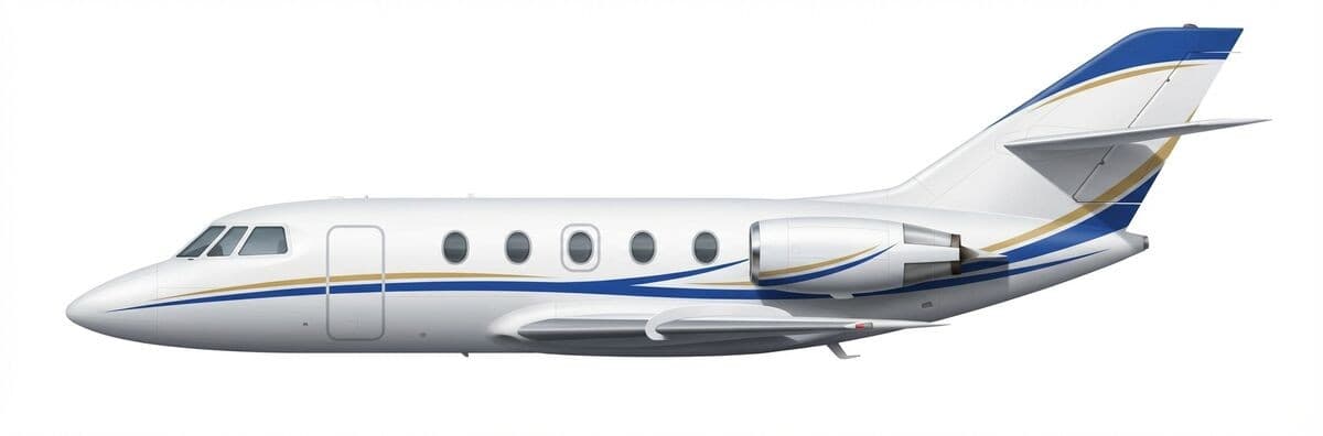 Falcon 200 midsize jet exterior — charter with VOLO
