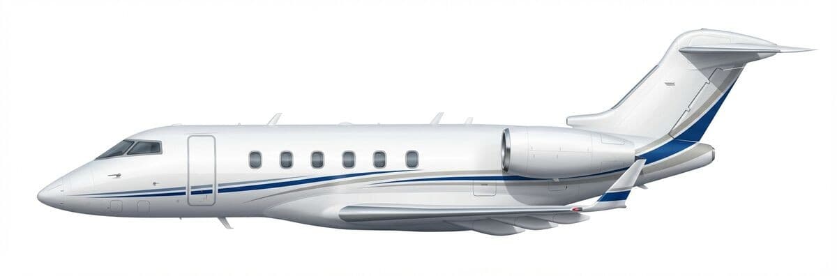 Challenger 300 super midsize jet exterior — charter with VOLO