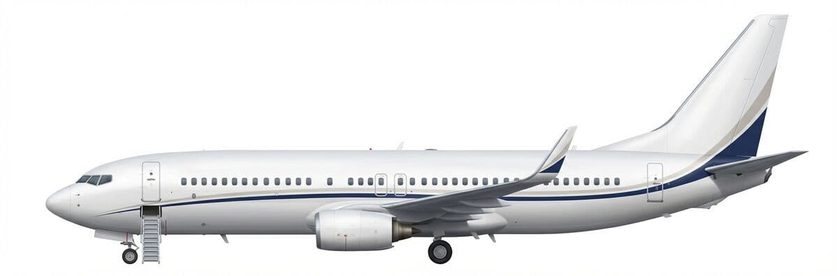 Boeing BBJ2 vip airliner exterior — charter with VOLO