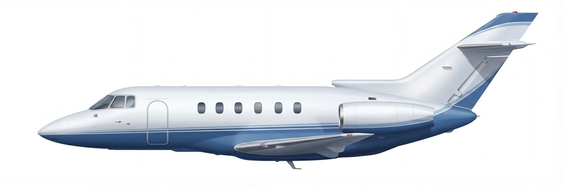 BAe 125 midsize jet exterior — charter with VOLO