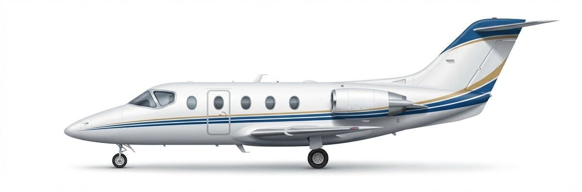 Hawker 400 light jet exterior — charter with VOLO