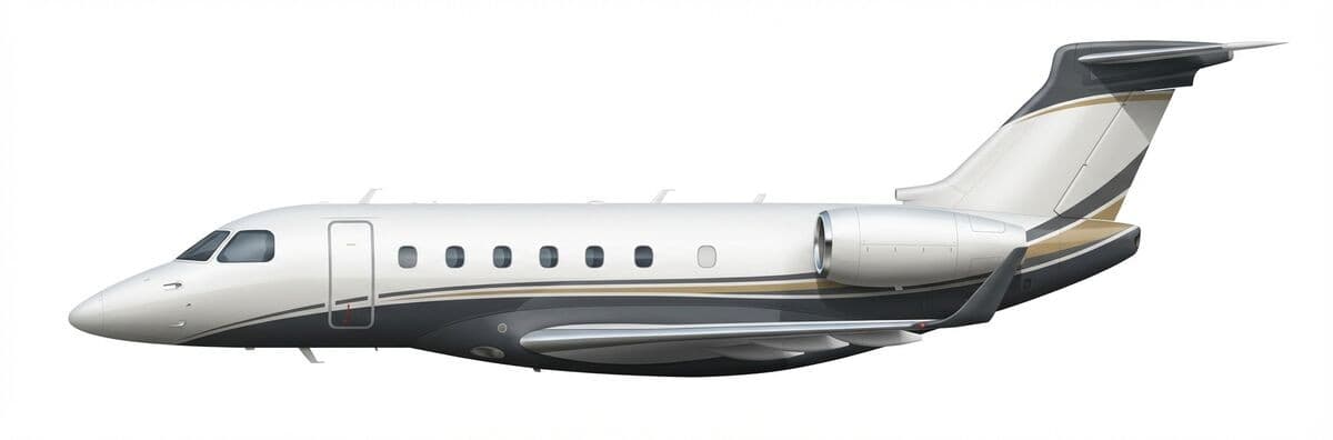 Legacy 500 super midsize jet exterior — charter with VOLO