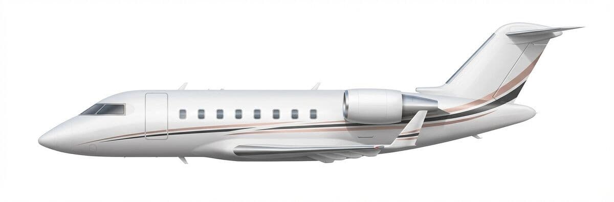 Challenger 650 heavy jet exterior — charter with VOLO