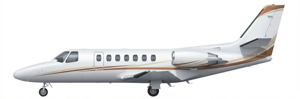 Citation Ultra midsize jet exterior — charter with VOLO