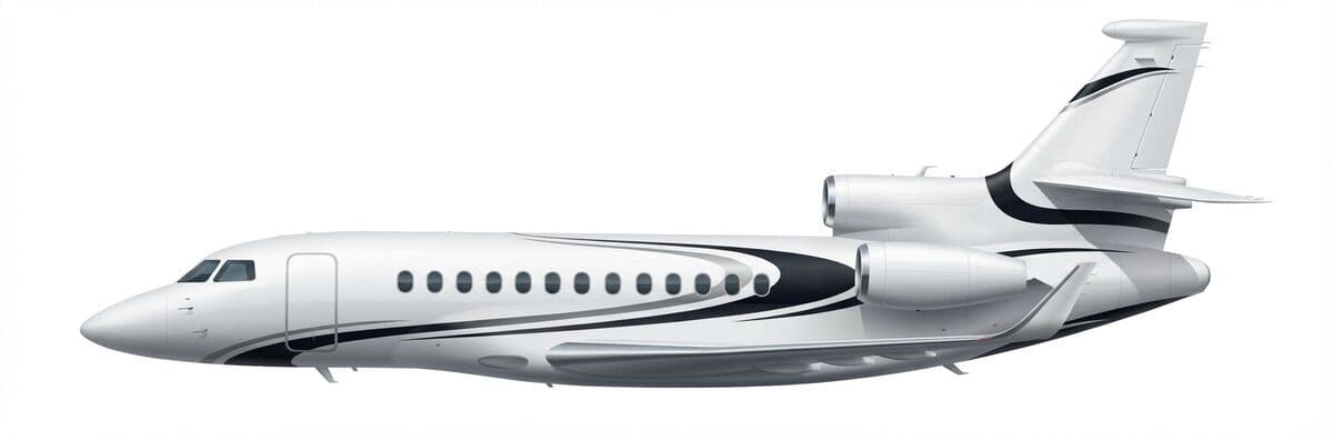 Falcon 8X ultra long range exterior — charter with VOLO