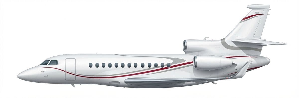 Falcon 7X ultra long range exterior — charter with VOLO