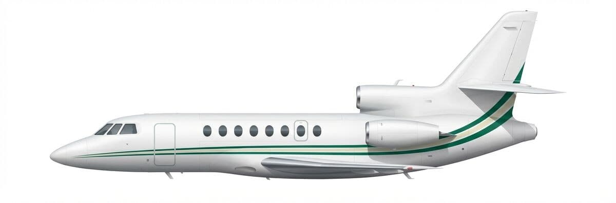 Falcon 50EX midsize jet — charter with VOLO private aviation