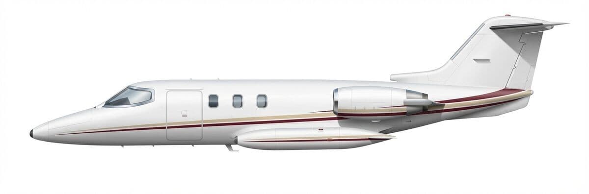 Learjet 24D light jet exterior — charter with VOLO