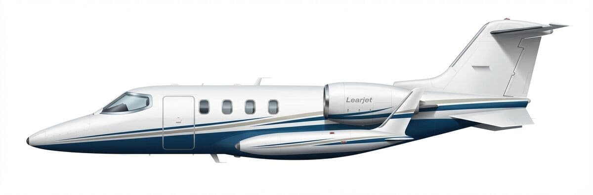 Learjet 31A midsize jet exterior — charter with VOLO