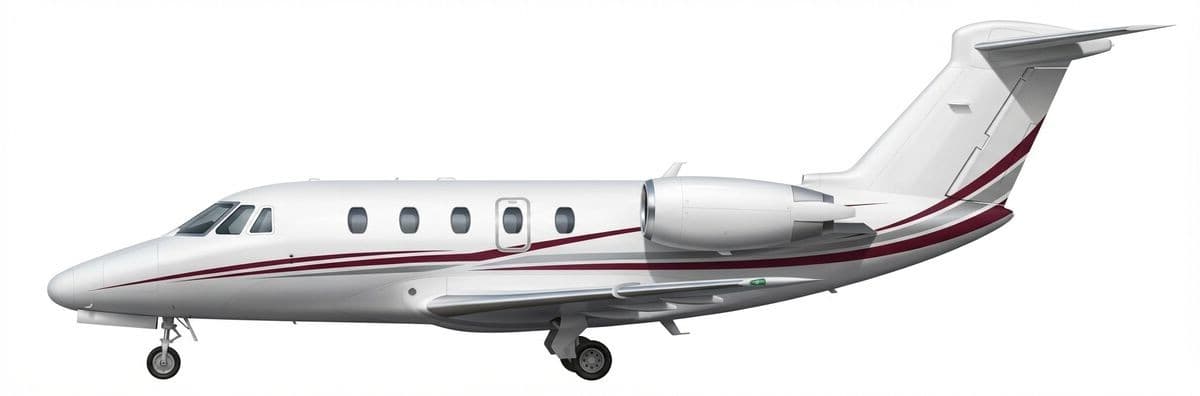 Citation III midsize jet exterior — charter with VOLO