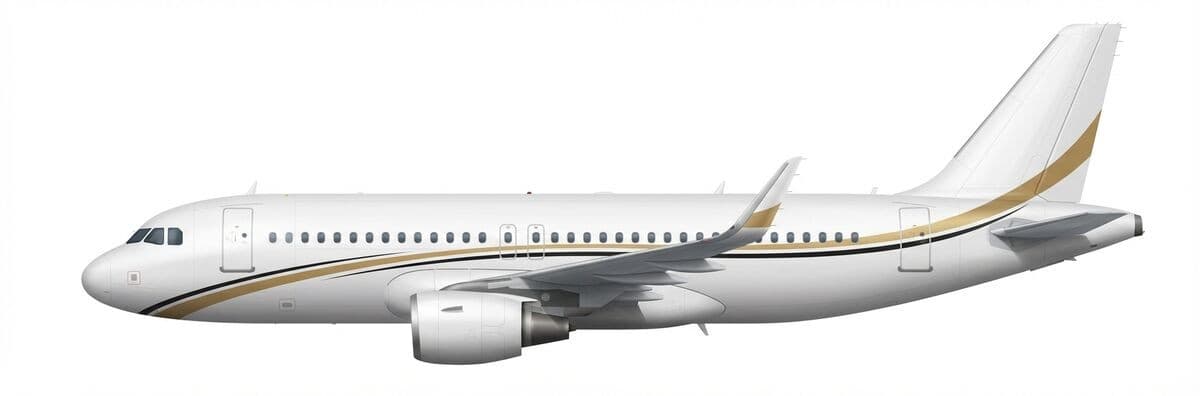 Airbus ACJ319 Premium vip airliner exterior — charter with VOLO