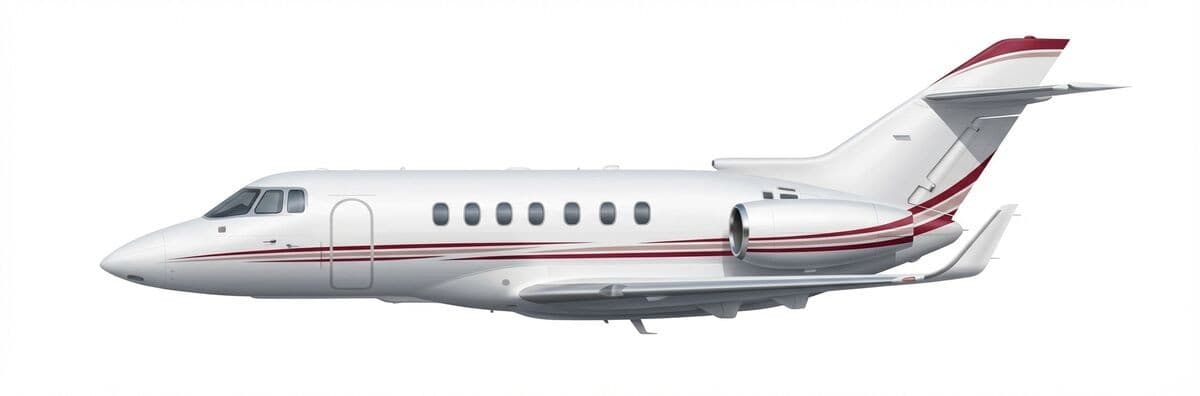 Hawker 850XP midsize jet exterior — charter with VOLO