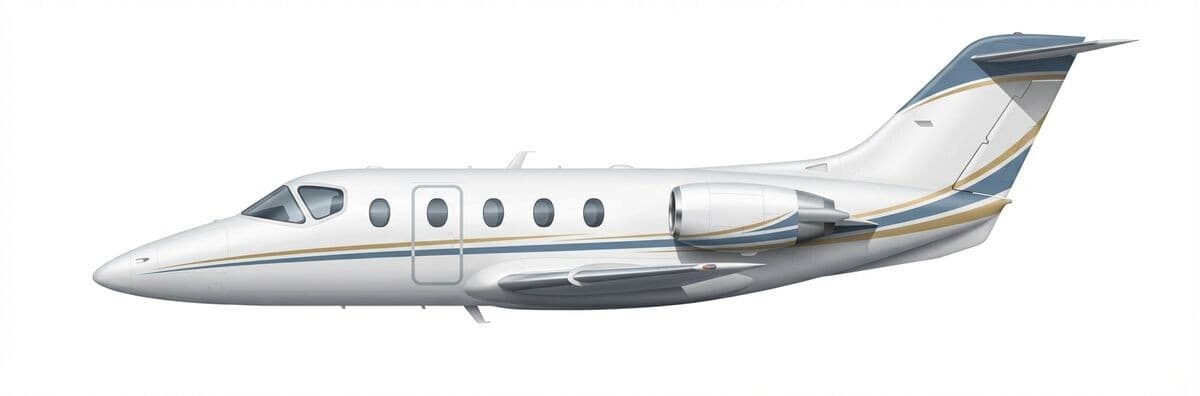 Beechcraft 400A light jet exterior — charter with VOLO