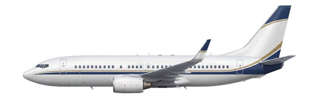 Boeing BBJ 737 vip airliner exterior — charter with VOLO