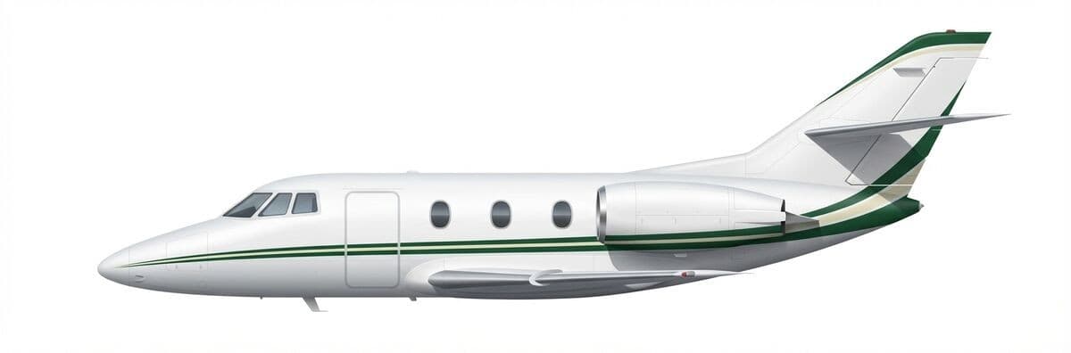 Falcon 10 light jet exterior — charter with VOLO