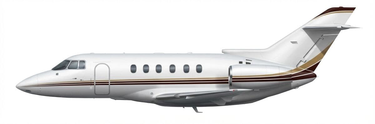 Hawker 700A midsize jet exterior — charter with VOLO