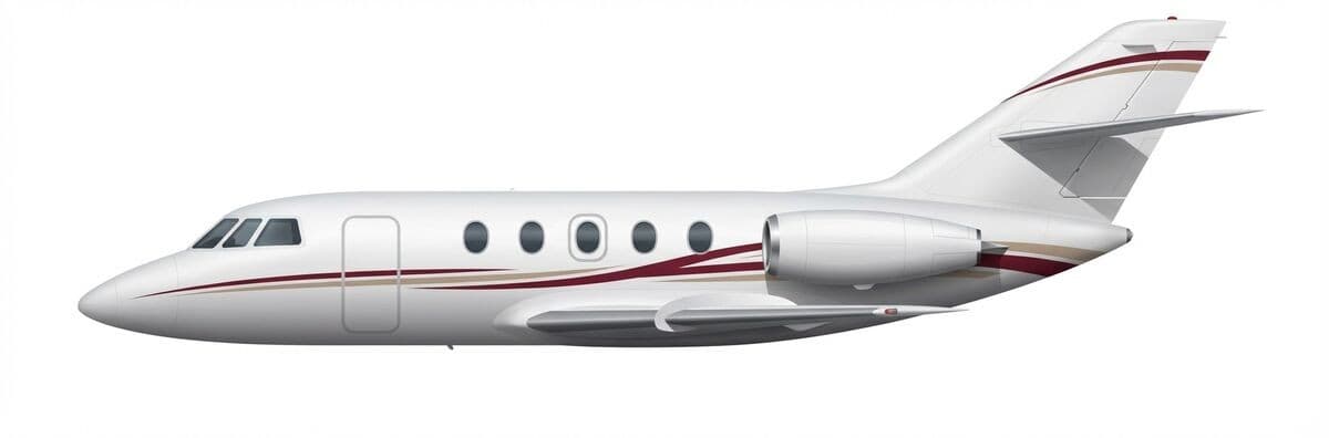 Falcon 20F midsize jet exterior — charter with VOLO