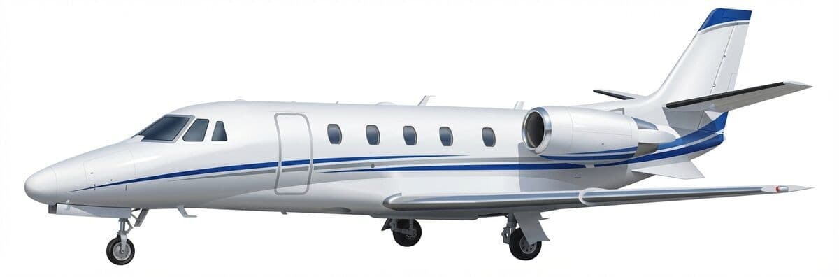 Citation Excel midsize jet exterior — charter with VOLO