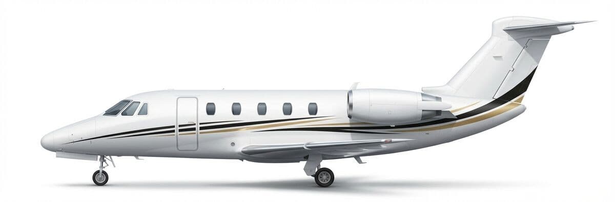 Citation VII midsize jet exterior — charter with VOLO