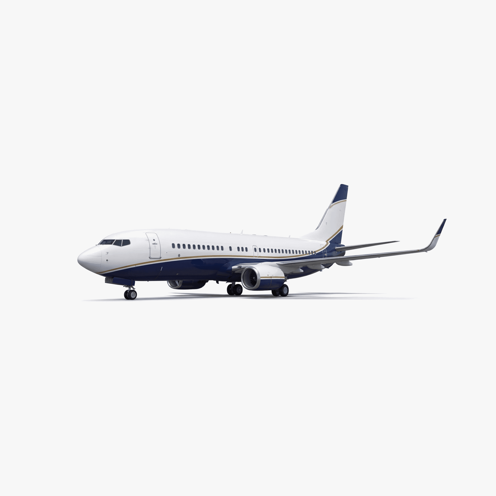 Boeing BBJ Ultra Long Range private jet — 3D exterior view from VOLO charter fleet
