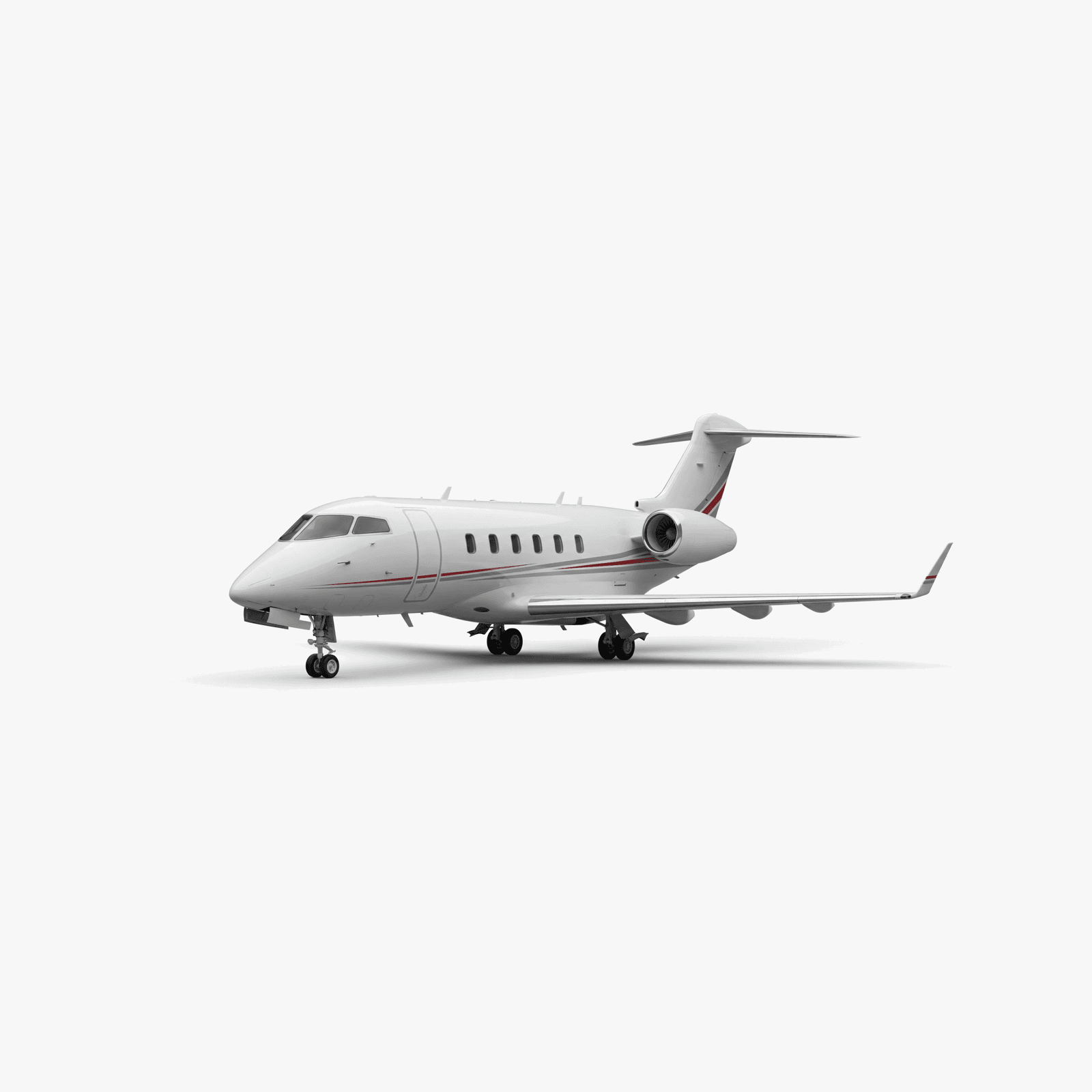 Challenger 300 Super Midsize Jet private jet — 3D exterior view from VOLO charter fleet