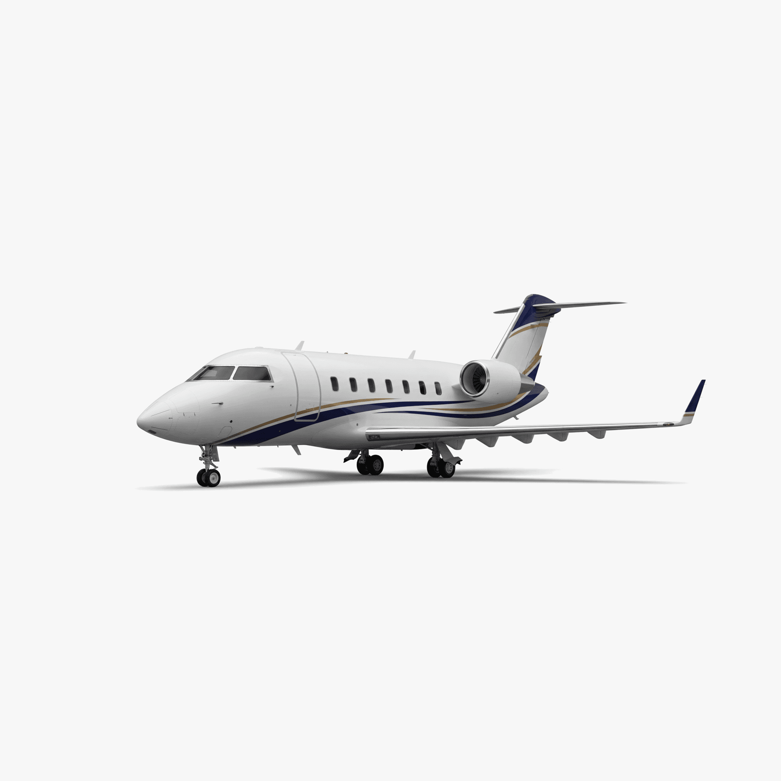 Challenger 605 Heavy Jet private jet — 3D exterior view from VOLO charter fleet