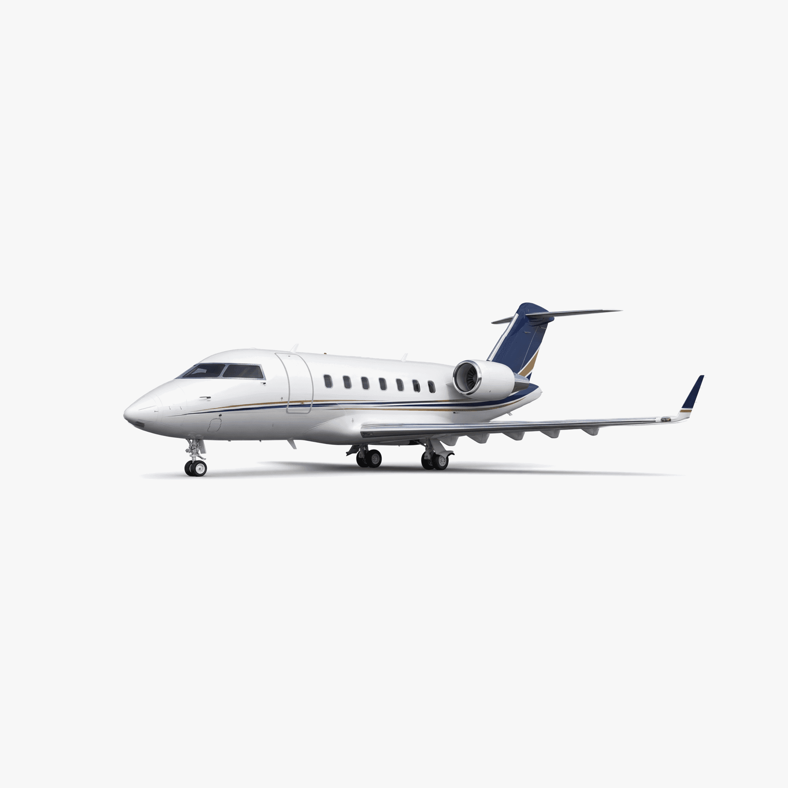 Challenger 650 Heavy Jet private jet — 3D exterior view from VOLO charter fleet