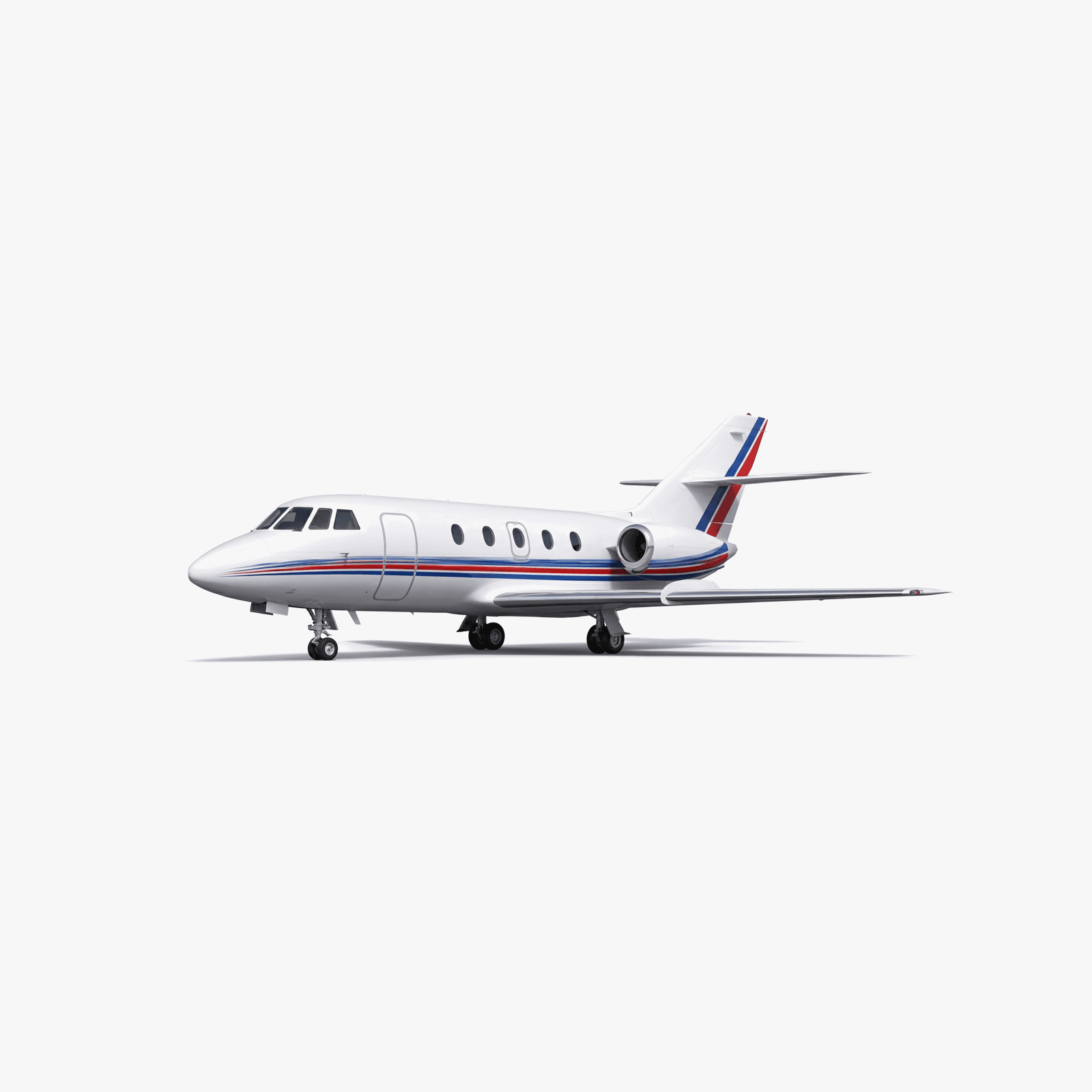 Falcon 200 Midsize Jet private jet — 3D exterior view from VOLO charter fleet