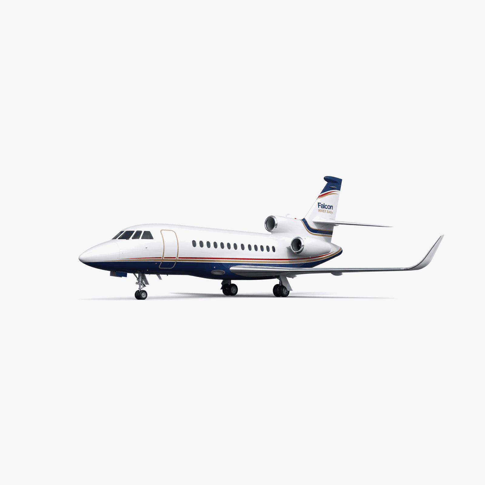 Falcon 900EX EASy Heavy Jet private jet — 3D exterior view from VOLO charter fleet