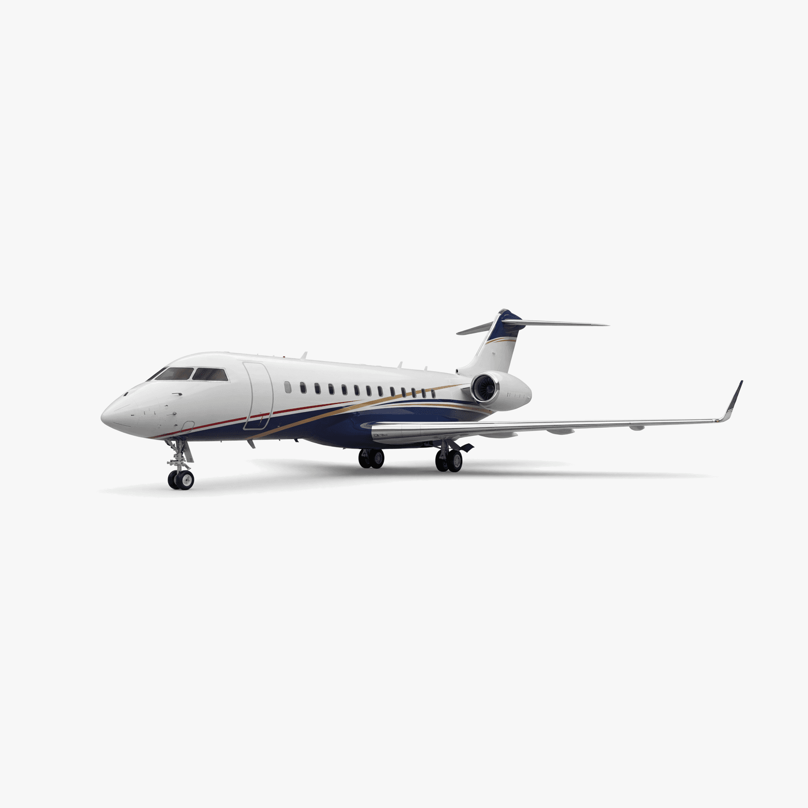 Global 6000 Ultra Long Range private jet — 3D exterior view from VOLO charter fleet