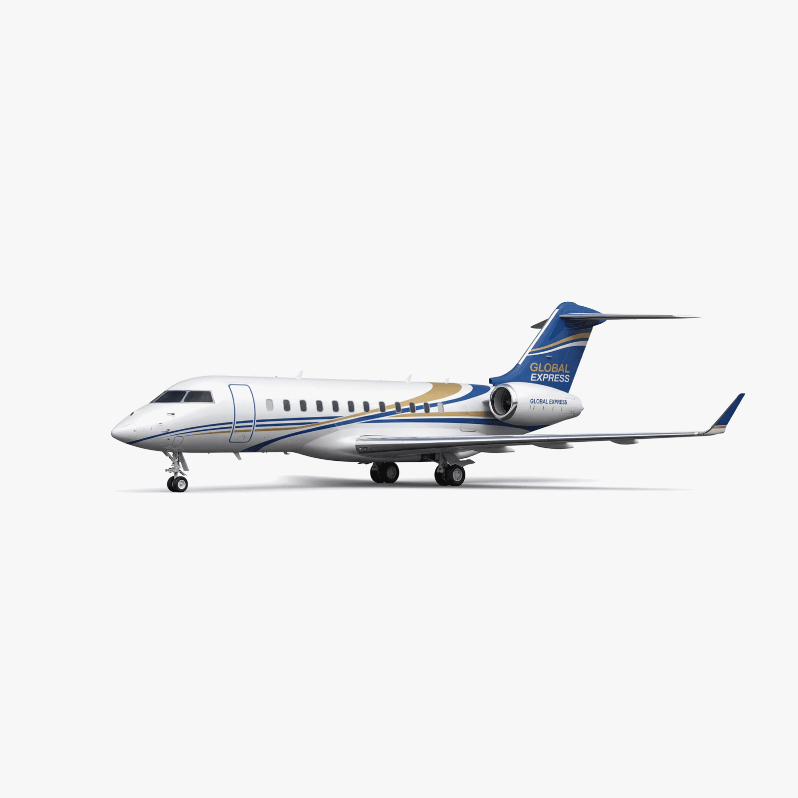 Global Express Ultra Long Range private jet — 3D exterior view from VOLO charter fleet