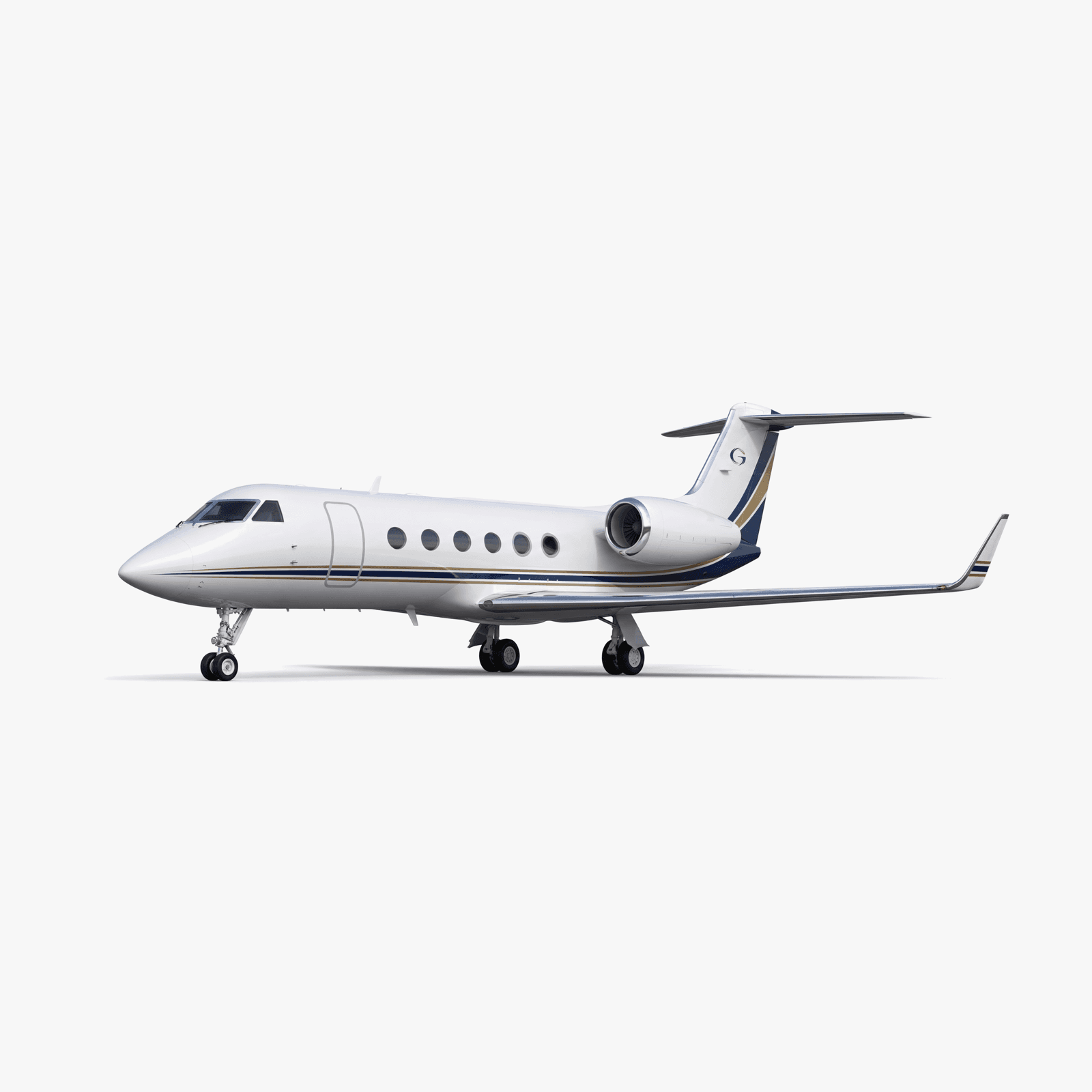 Gulfstream G450 Heavy Jet private jet — 3D exterior view from VOLO charter fleet
