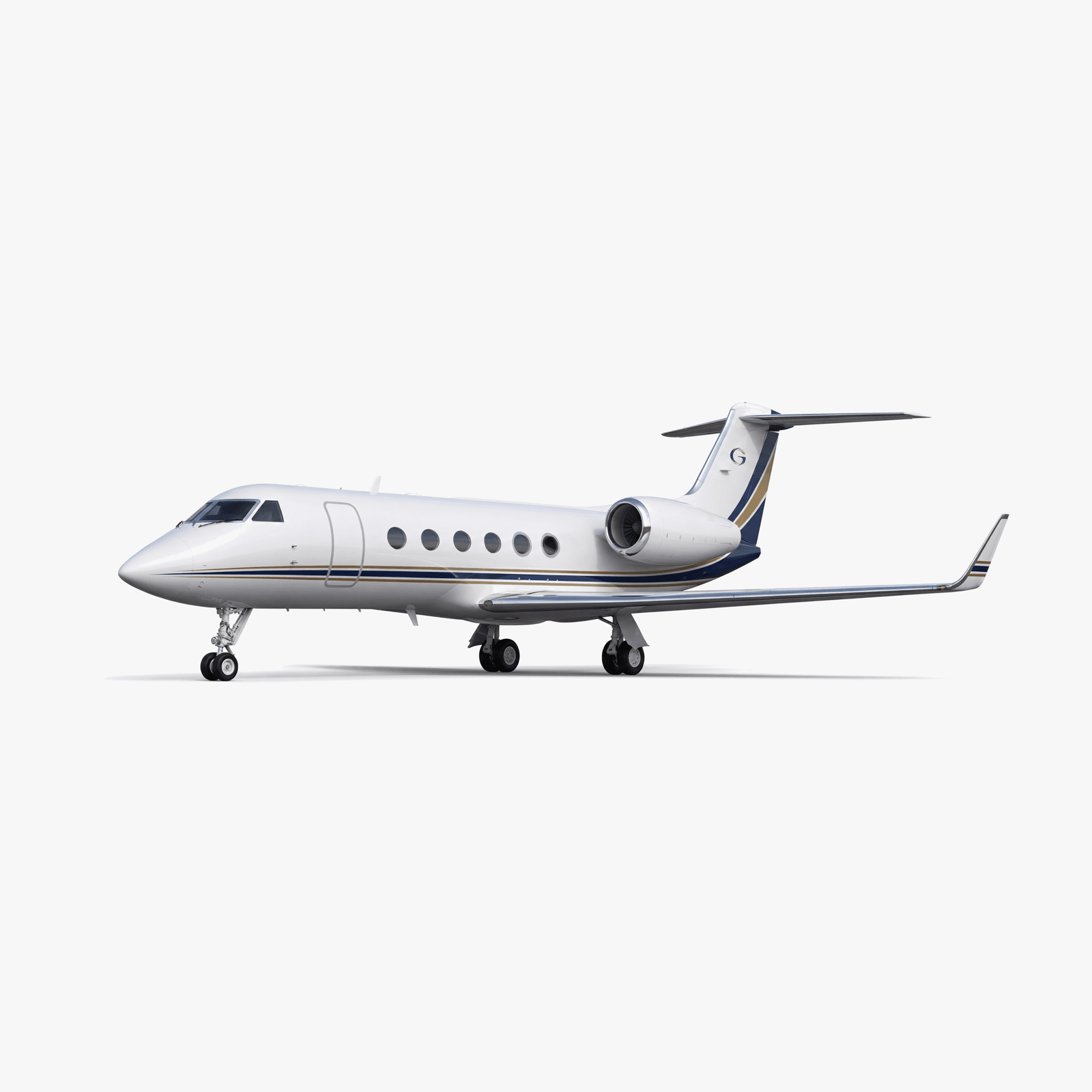 Gulfstream G450 Heavy Jet private jet — 3D exterior view from VOLO charter fleet
