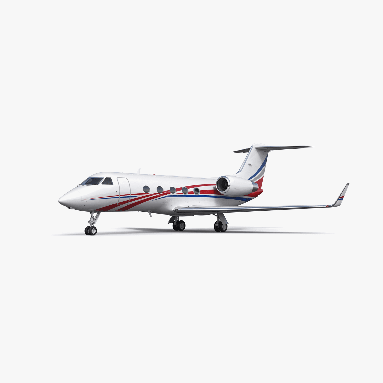 Gulfstream GII Heavy Jet private jet — 3D exterior view from VOLO charter fleet